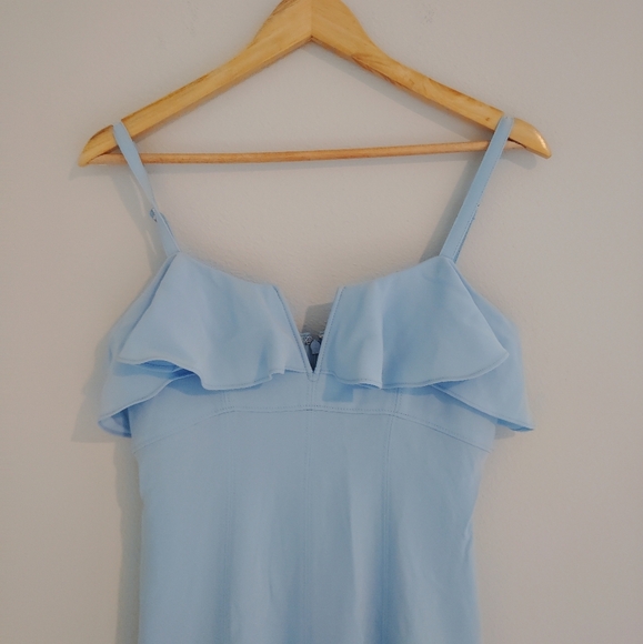 Cinq A Sept Elegant Blue Ruffle Dress - Picture 5 of 6